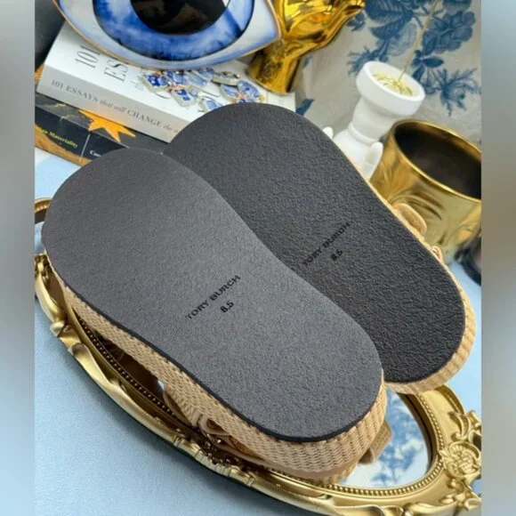 🆕 TORY BURCH 🧿 NWOB Kira Sport Sandal, Havana Sand Natural Raffia - Sz US 8.5 - Picture 13 of 15